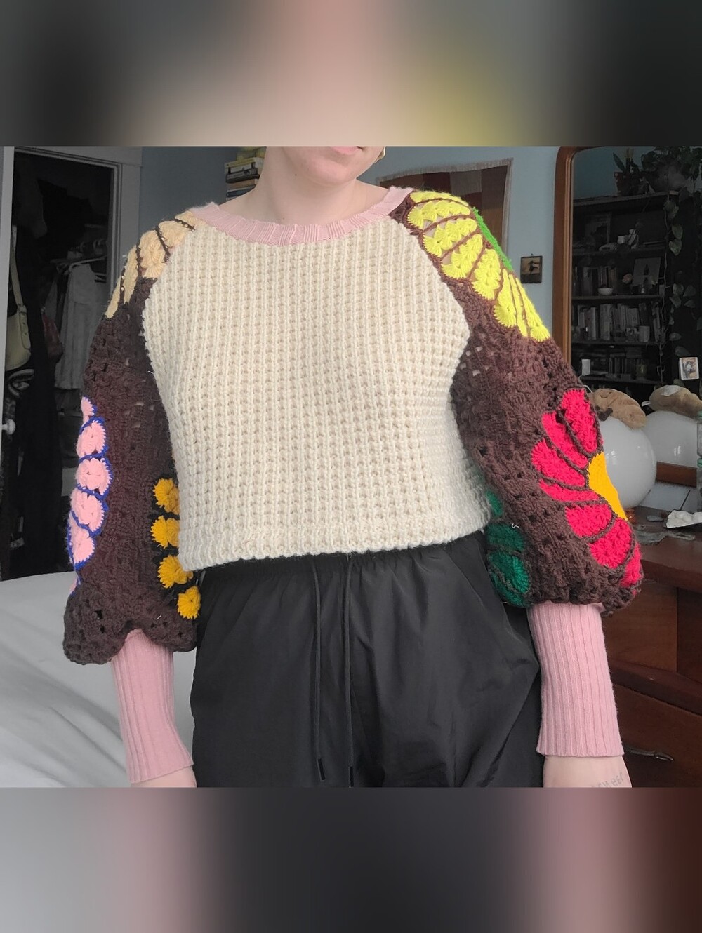 Honeybea Shop Upcycled Cropped Sweater